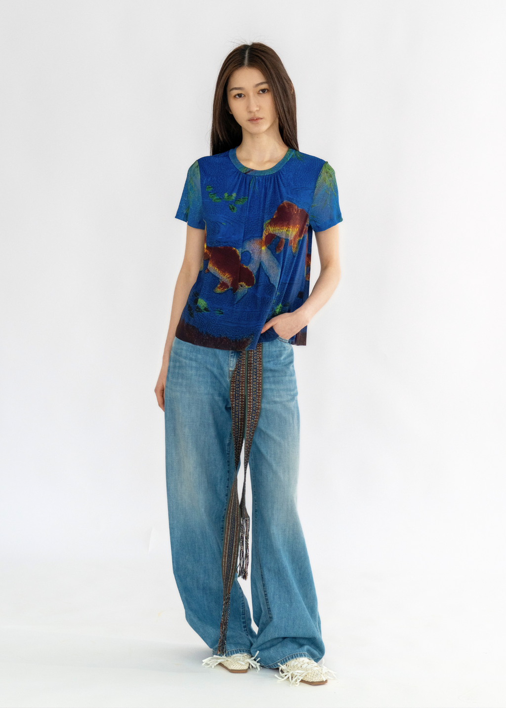 GOLDFISH REVIVAL 2025 RUFFLED TOP – Vivienne Tam Store GOLDFISH REVIVAL 2025 RUFFLED TOP – Vivienne Tam Store