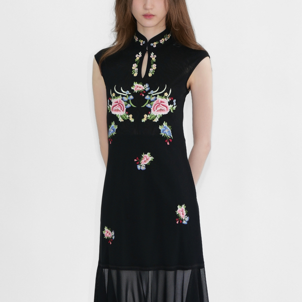 MULTI FLOWER EMB REVIVAL 2026 CHEONGSAM DRESS – Vivienne Tam Store