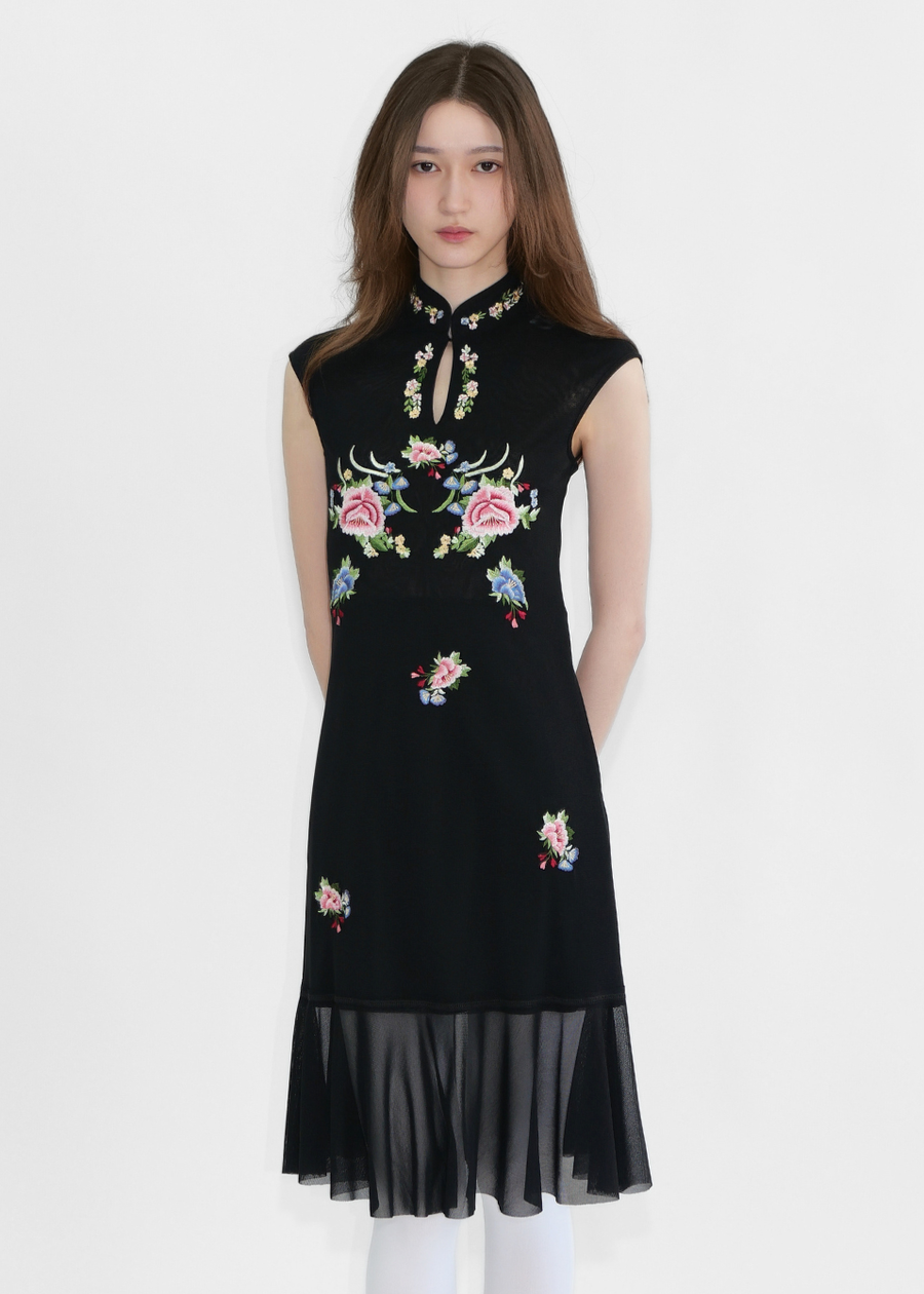 MULTI FLOWER EMB REVIVAL 2026 CHEONGSAM DRESS – Vivienne Tam Store