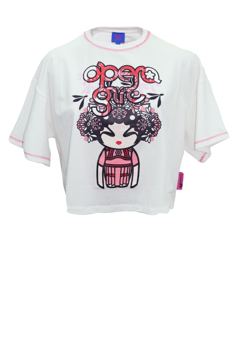 OPERA GIRL PRINT ON COTTON MODAL T-SHIRT