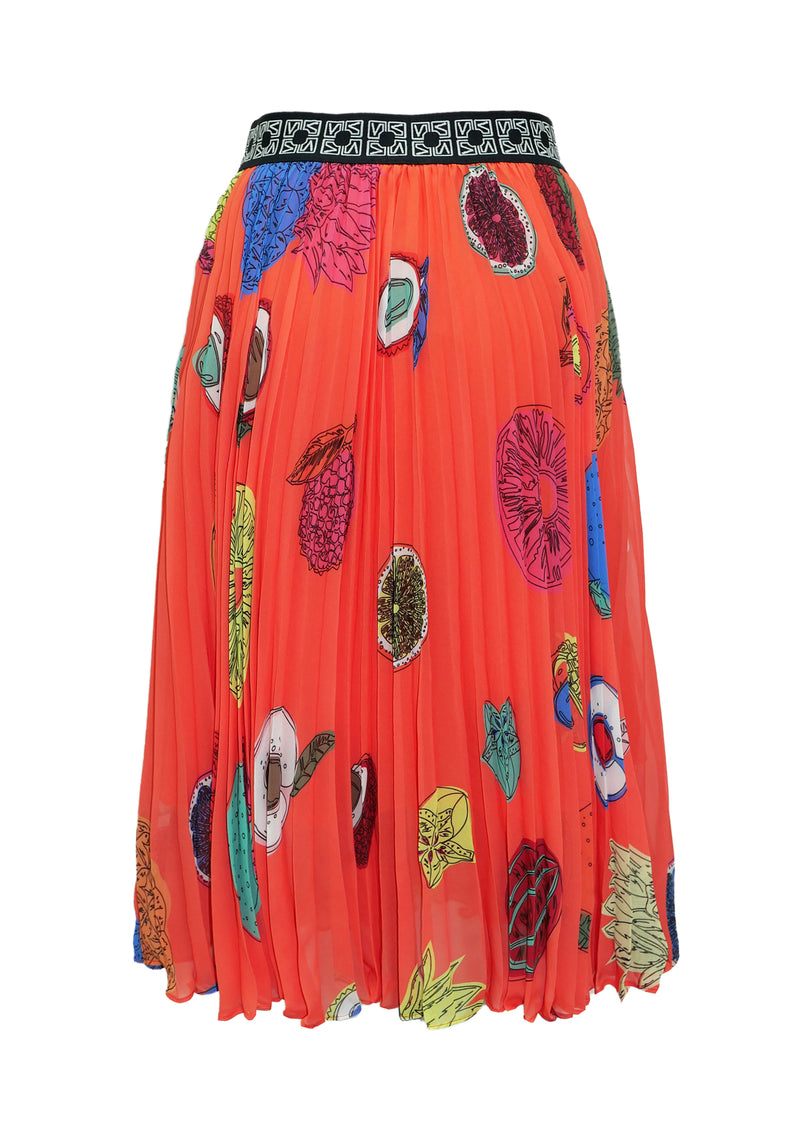 BIG FRUIT PRINT ON POLY GEORGETTE SKIRT