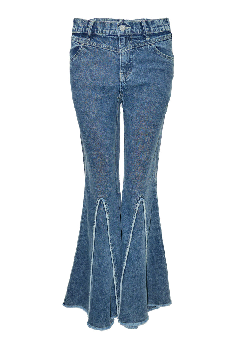 ENZYME STONE WASHED DENIM JEANS