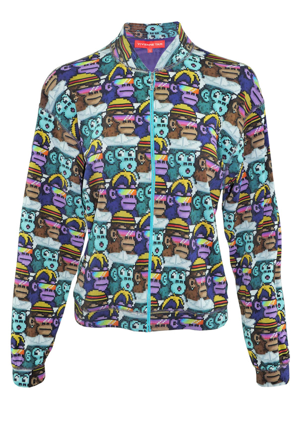 CYBERKONGZ PRINT ST NETTING BOMBER JACKET