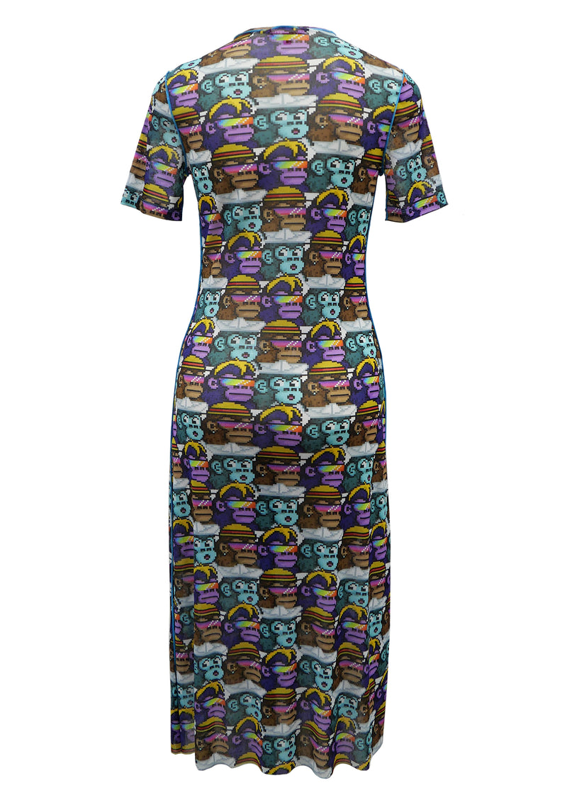 CYBERKONGZ PRINT ST NETTING DRESS