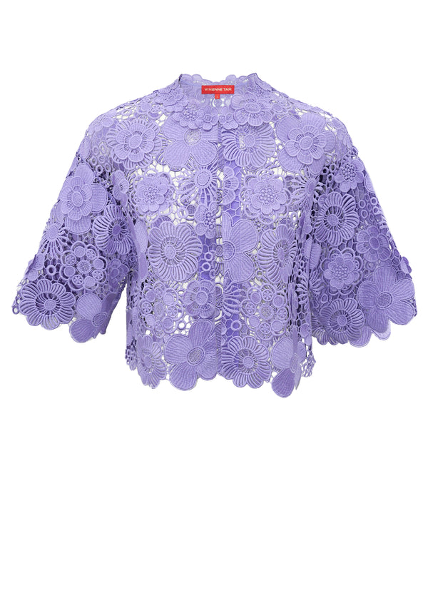 3D FLOWER LACE BOLERO JACKET