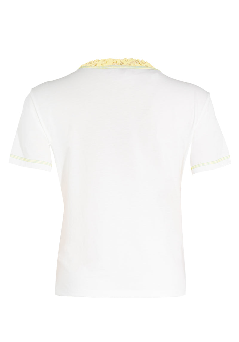 PINEAPPLE EMB PATCH ON COTTON TOP