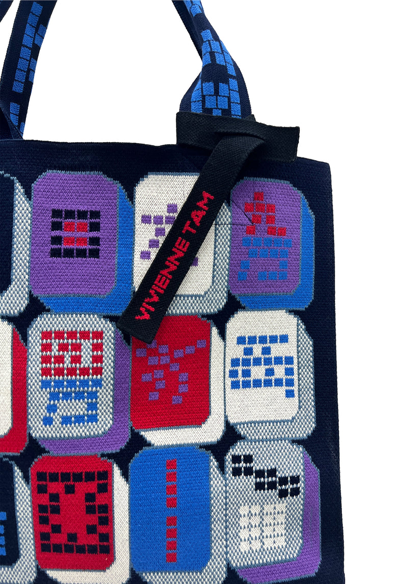 MAHJONG JACQUARD KNITTED BAG