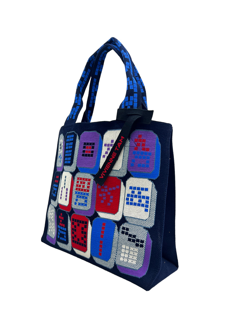 MAHJONG JACQUARD KNITTED BAG