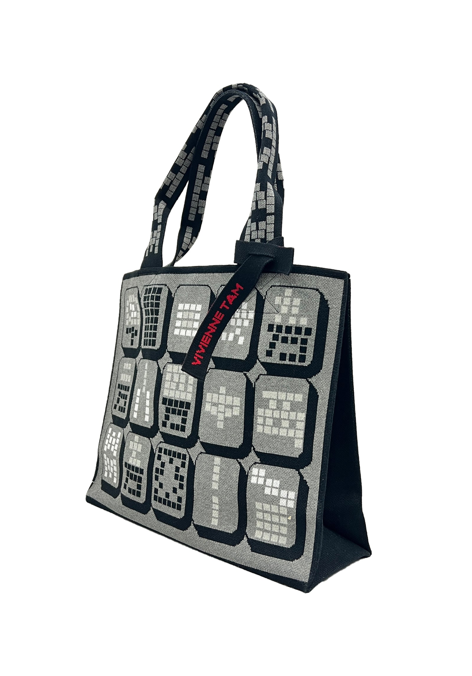 MAHJONG JACQUARD KNITTED BAG – Vivienne Tam Store