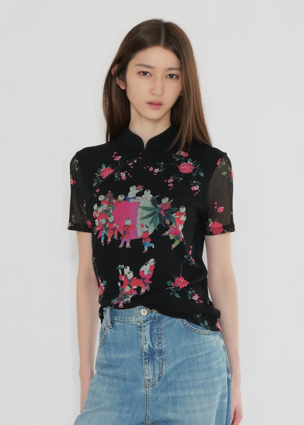 PEACH BABY REVIVAL 2025 CHEONGSAM TOP