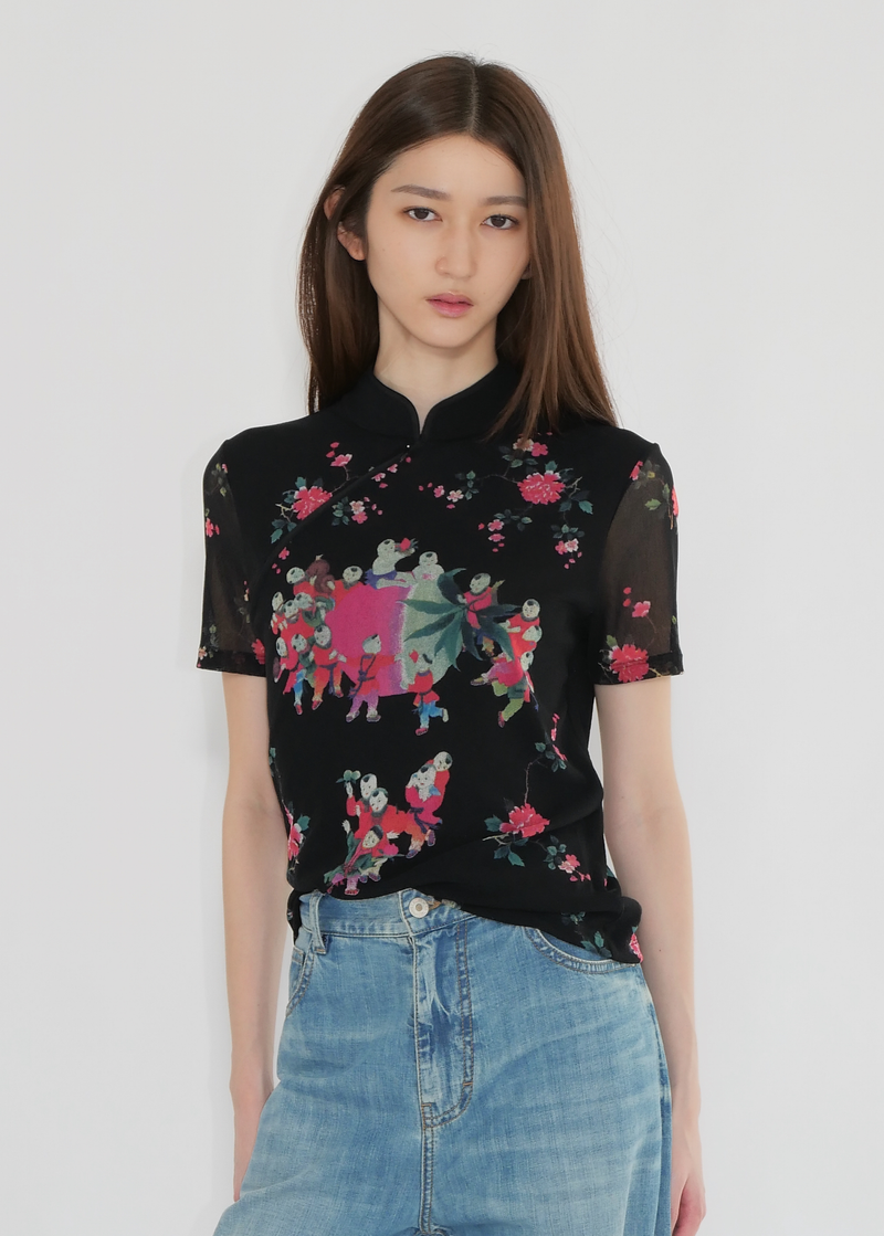 PEACH BABY REVIVAL 2025 CHEONGSAM TOP