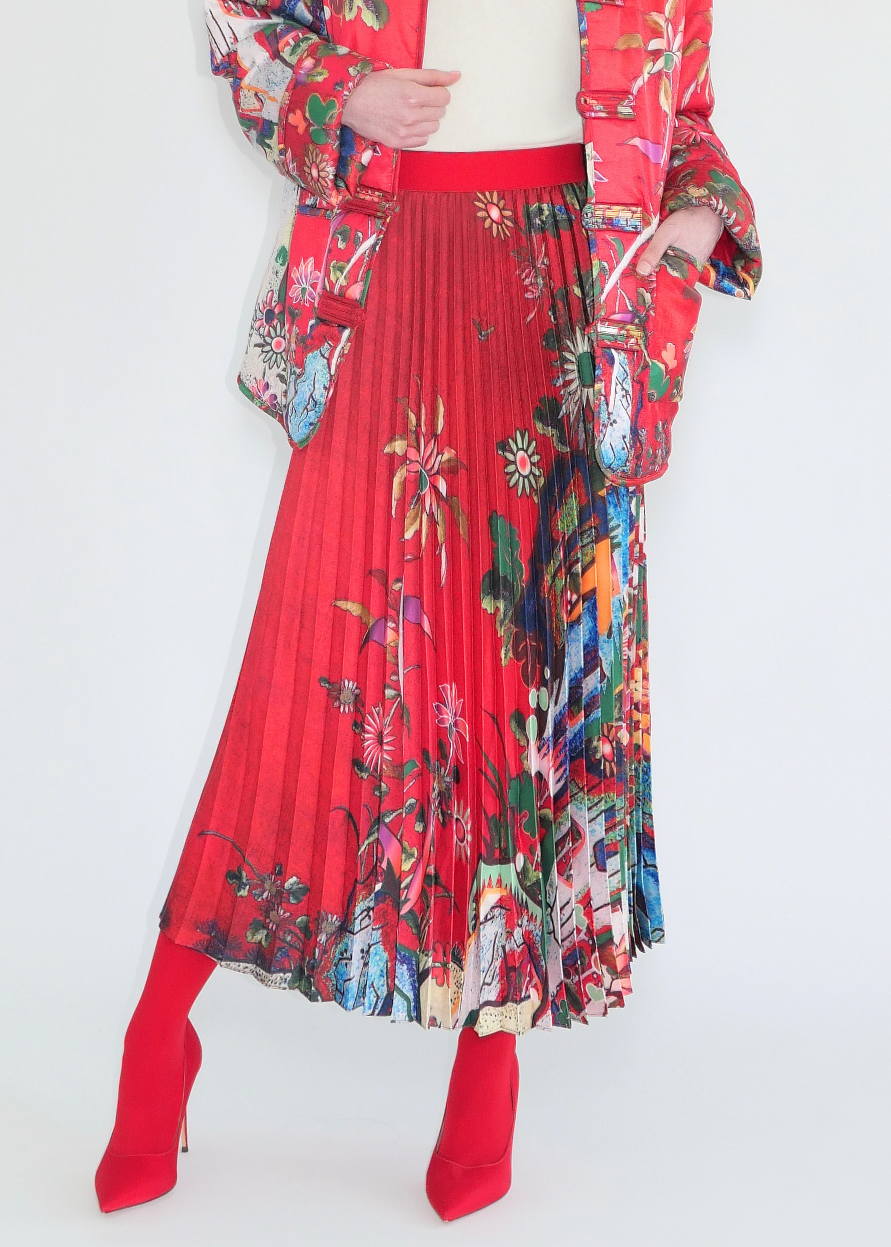 SCHOLAR'S ROCK PLEATED SKIRT