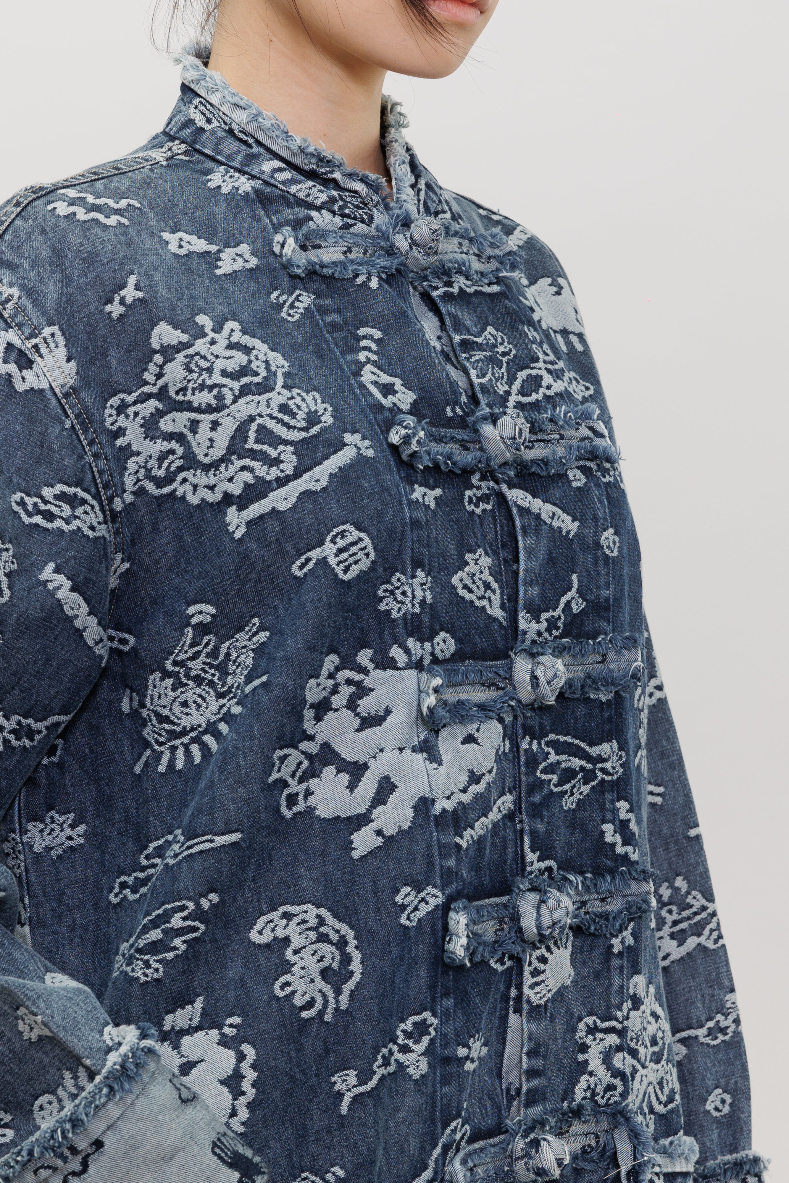 Graffiti Dragon Jacquard Kung Fu Jacket