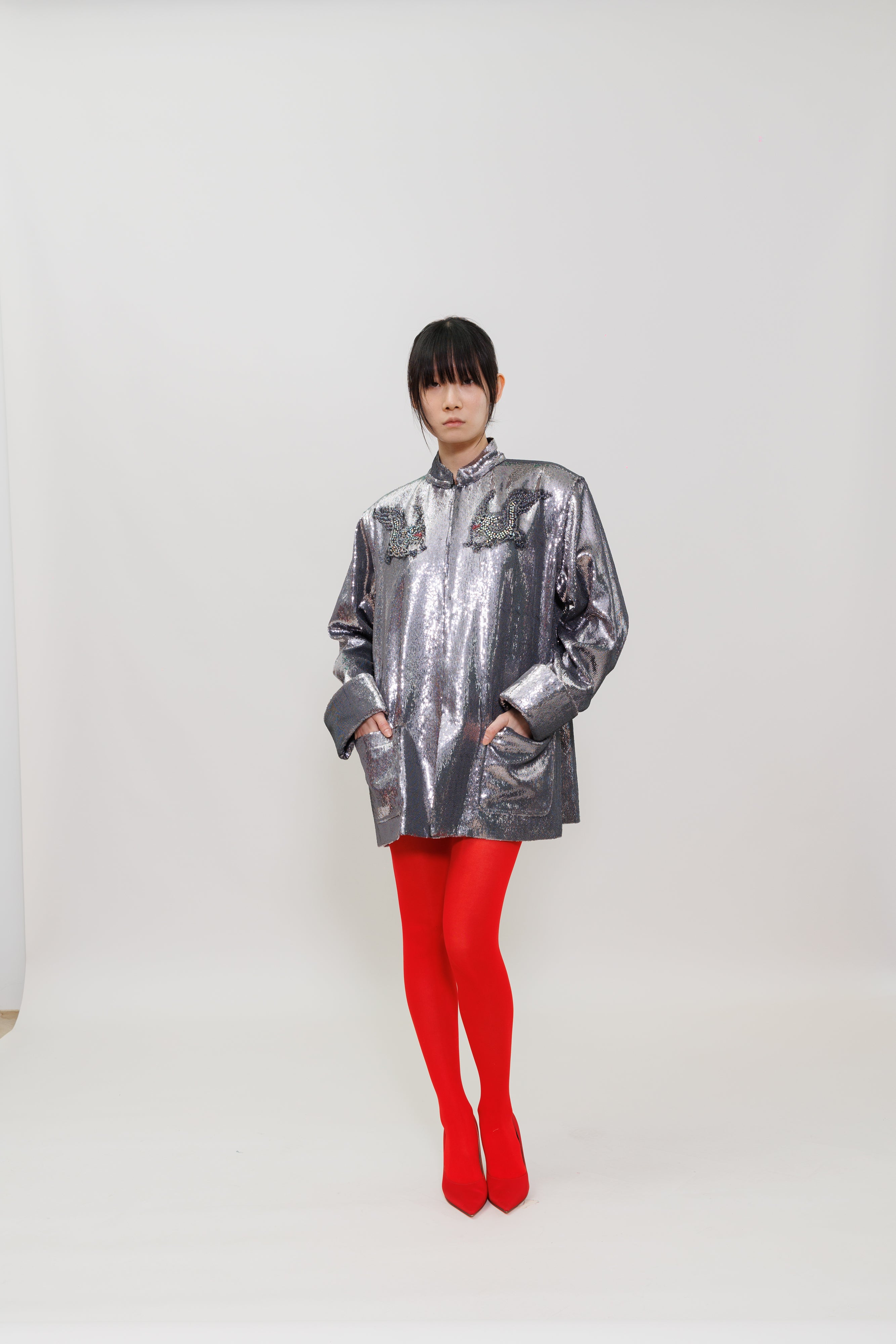 Sequin With Pankou Qipao Jacket