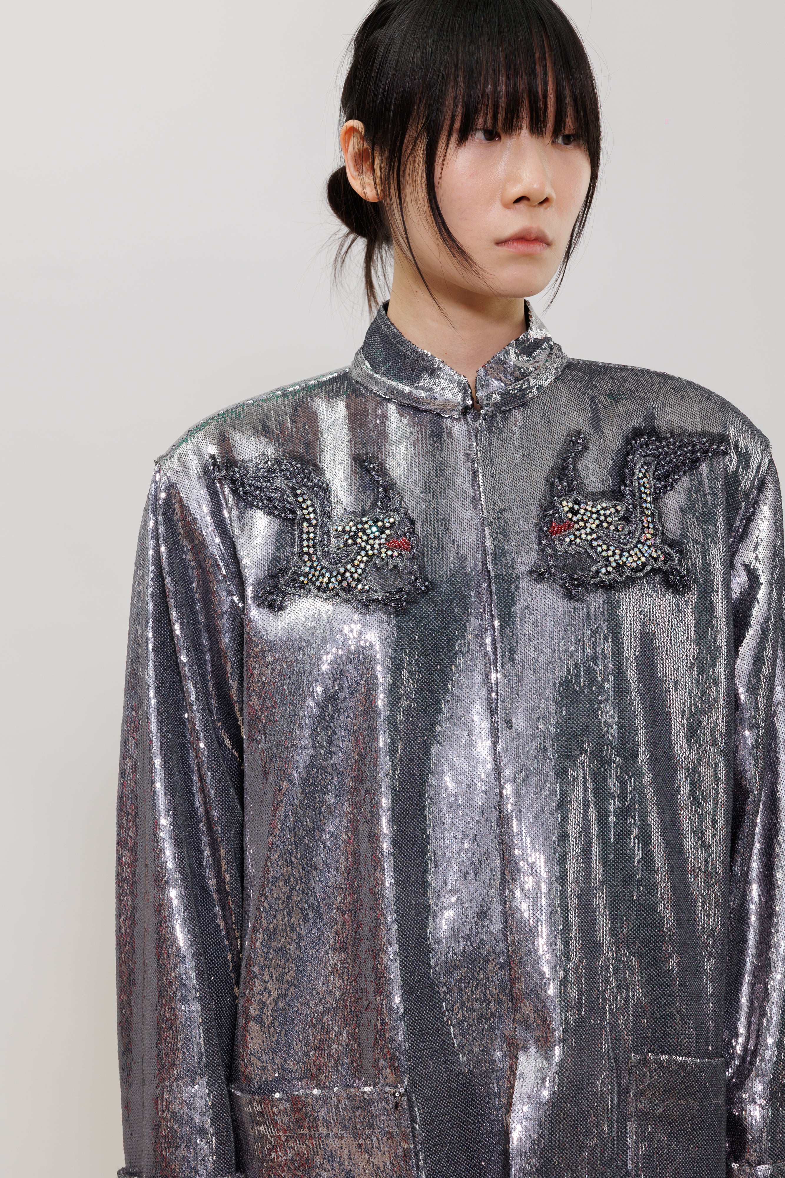 Sequin With Pankou Qipao Jacket