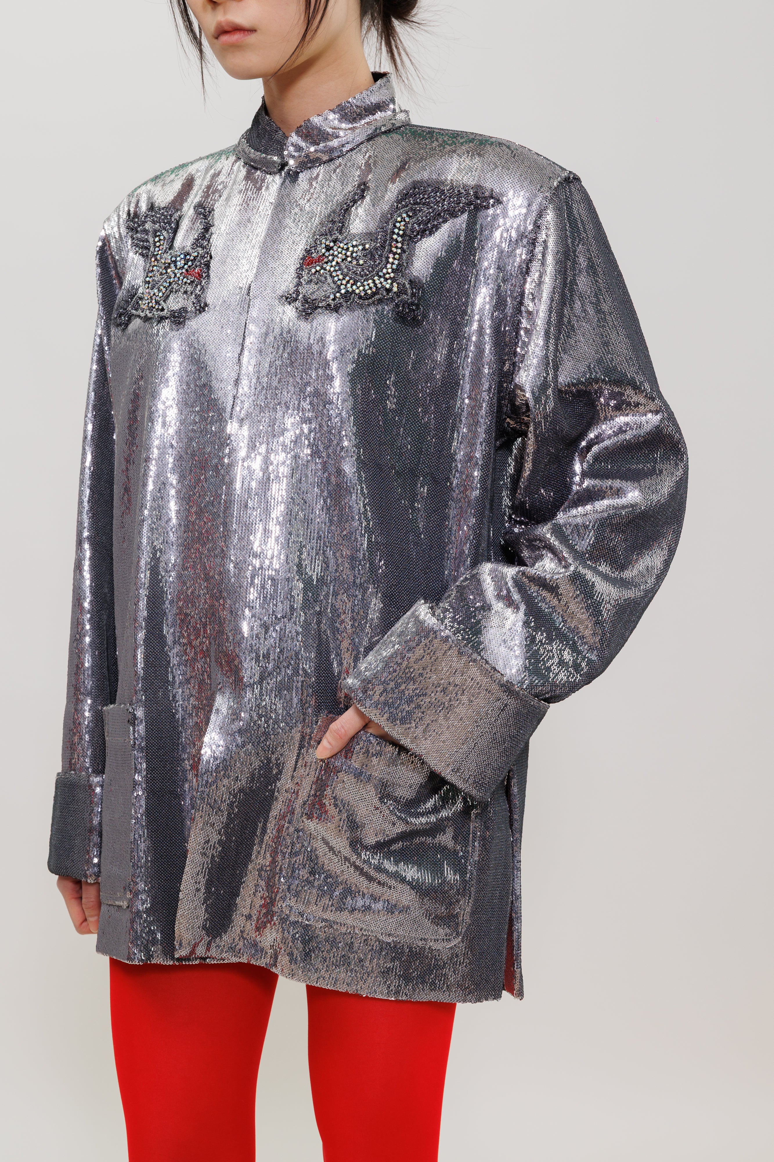 Sequin With Pankou Qipao Jacket