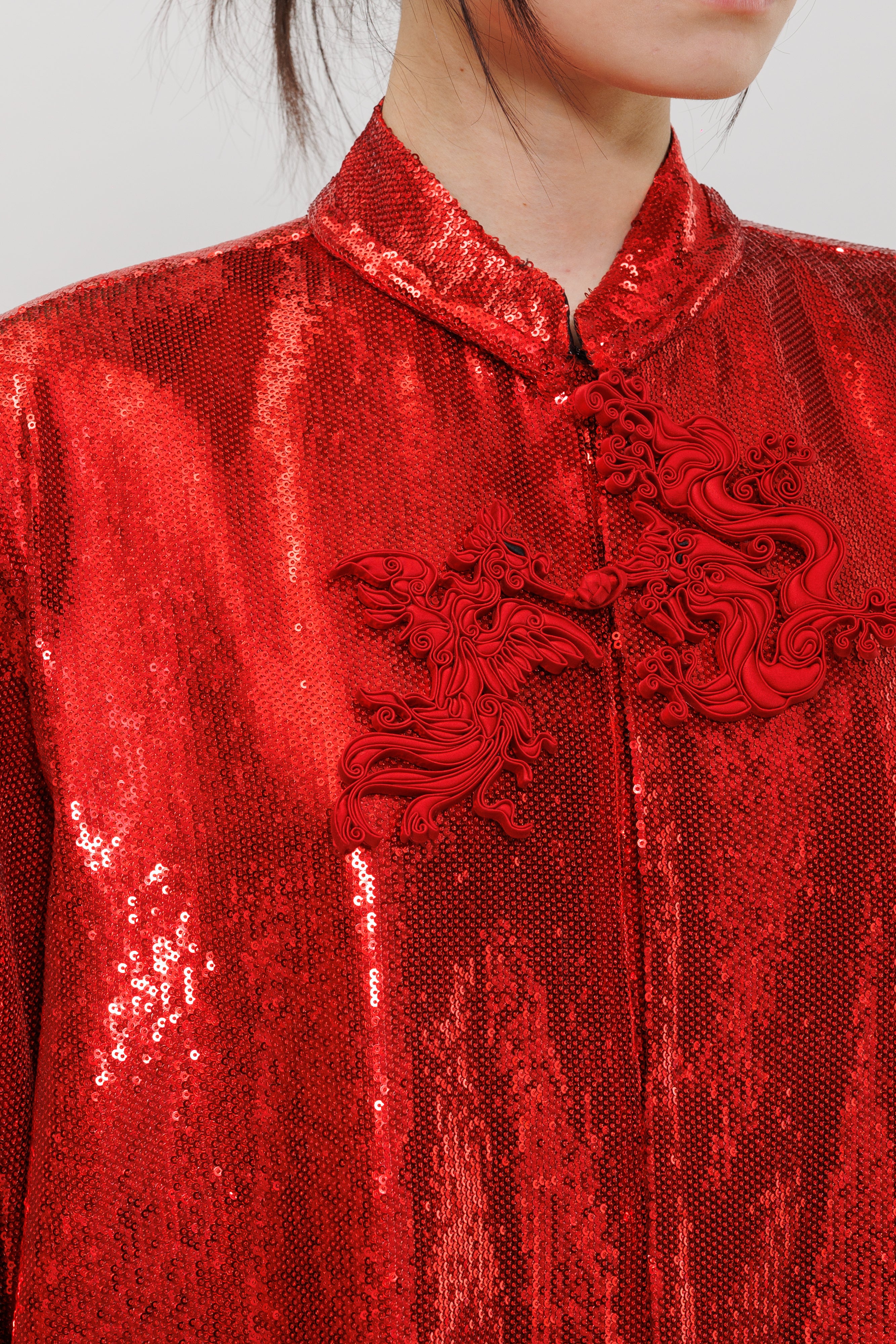 Sequin With Pankou Qipao Jacket