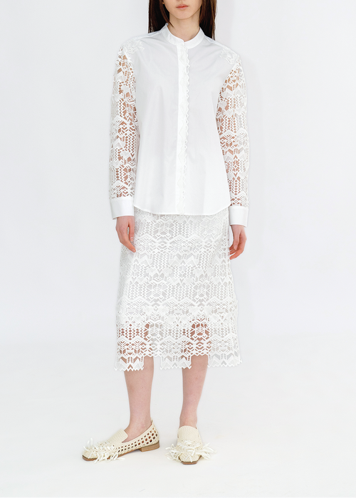 CHINESE COLLAR SHIRT WITH DEER LACE