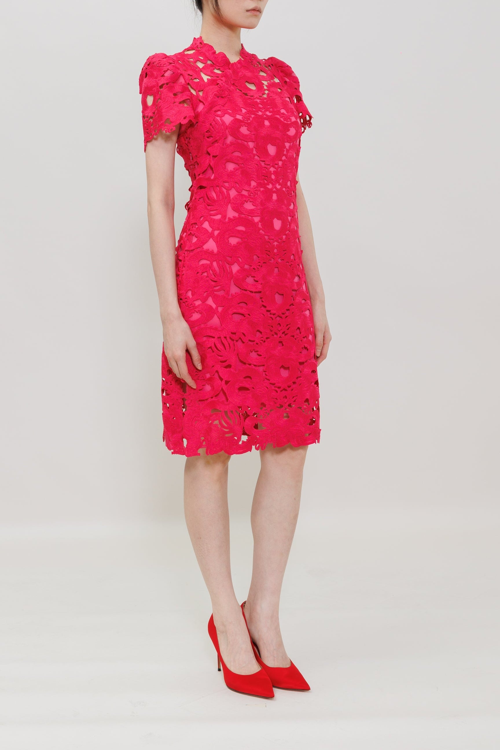 Dragon Lace Qipao Midi Dress
