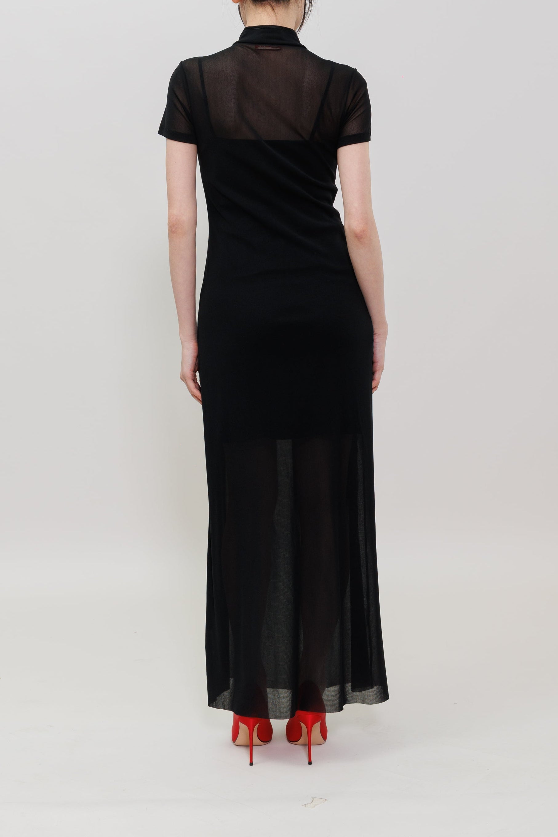 Dragon & Phoenix Embroidery Qipao Maxi Dress