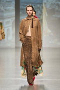 Floral Mud Silk Shirt Dress