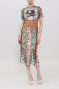 Garden Print Midi Skirt