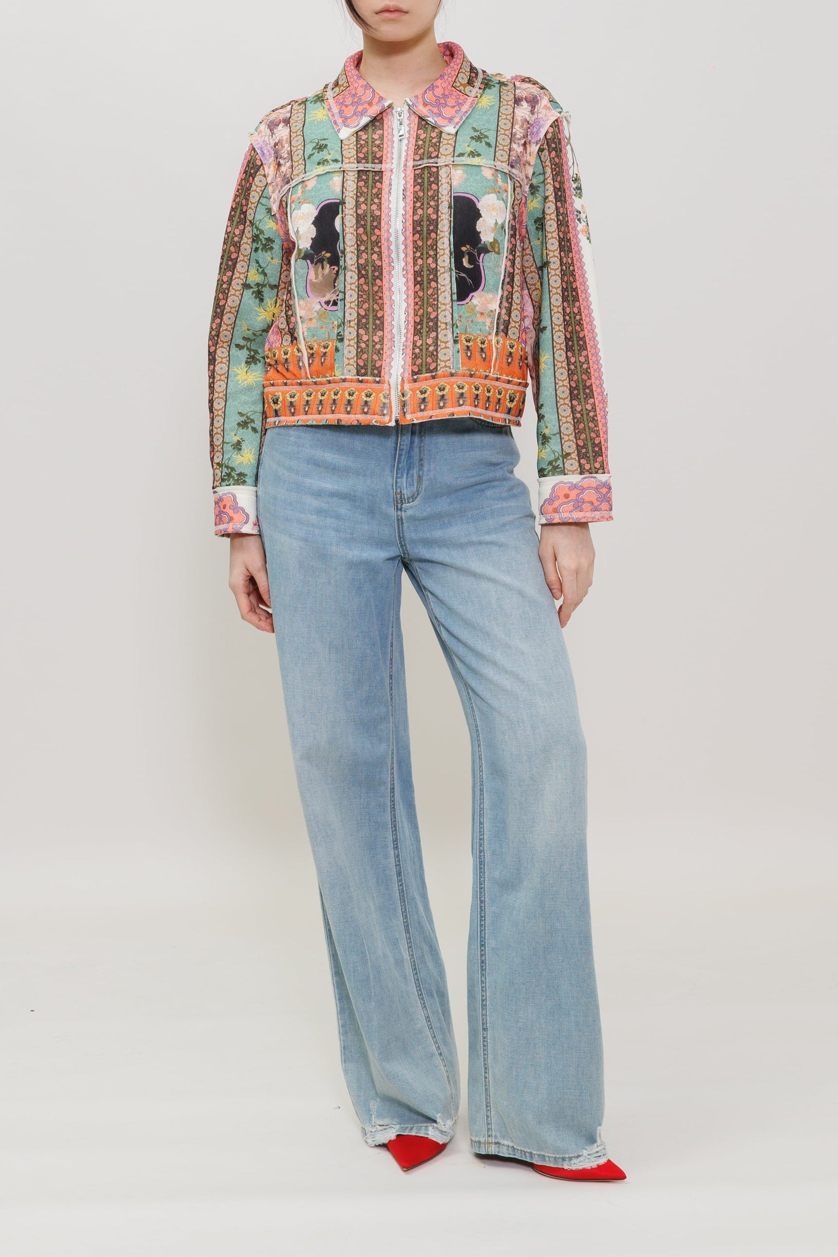 Garden Print Neoprene Jacket
