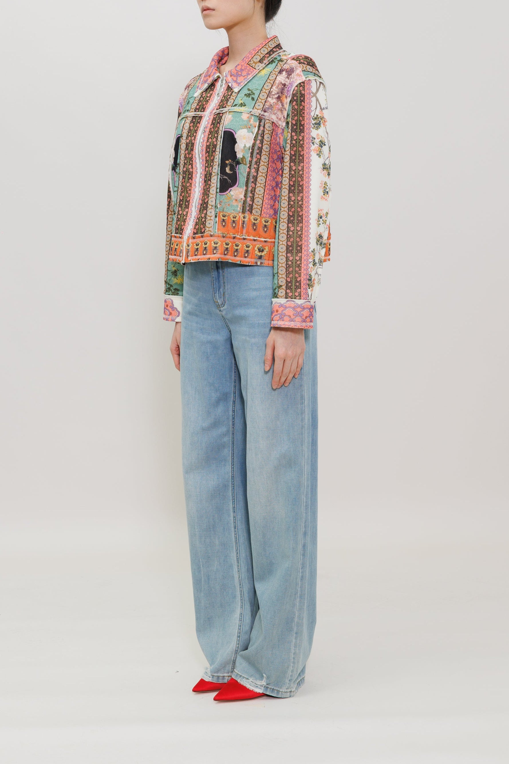 Garden Print Neoprene Jacket