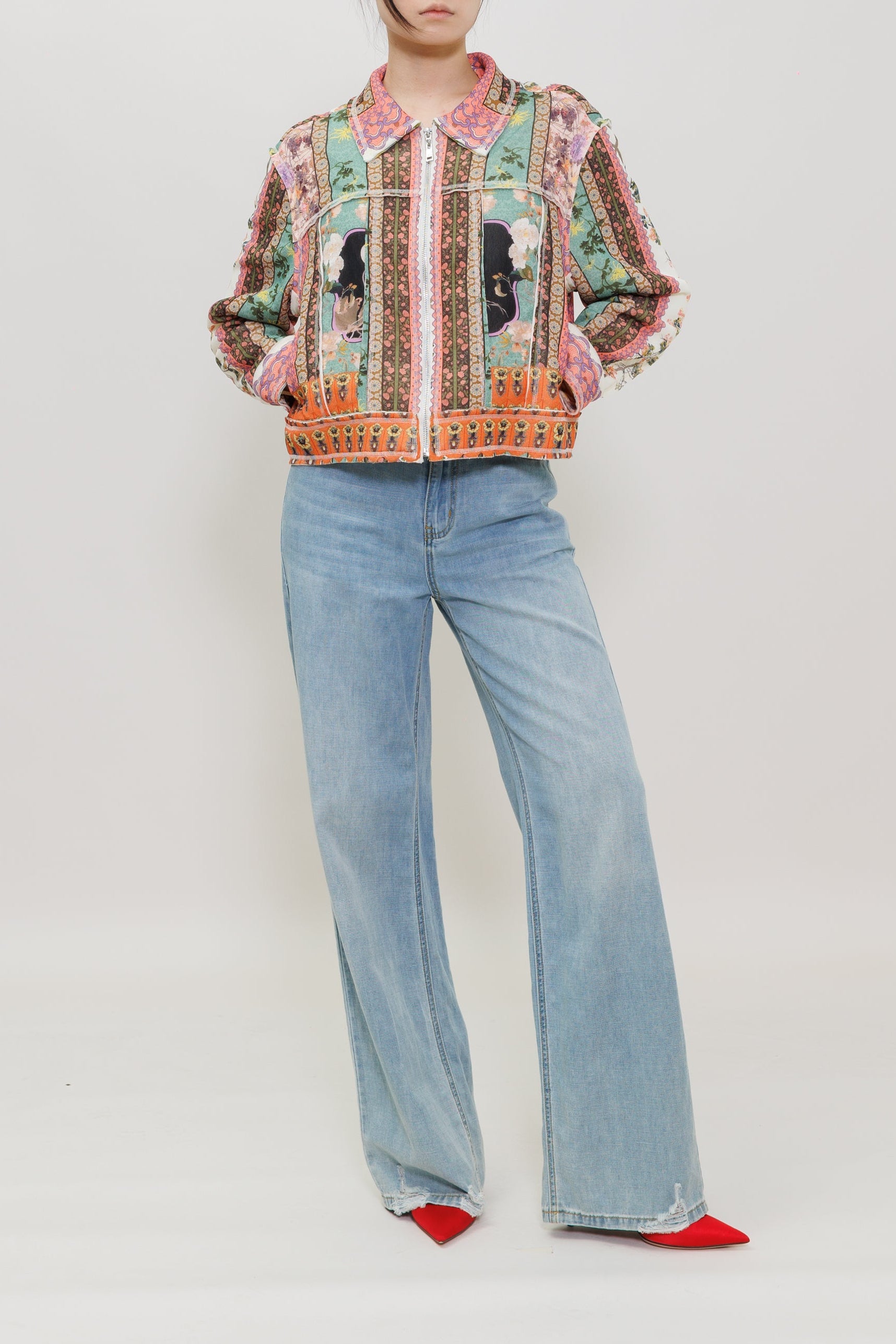 Garden Print Neoprene Jacket