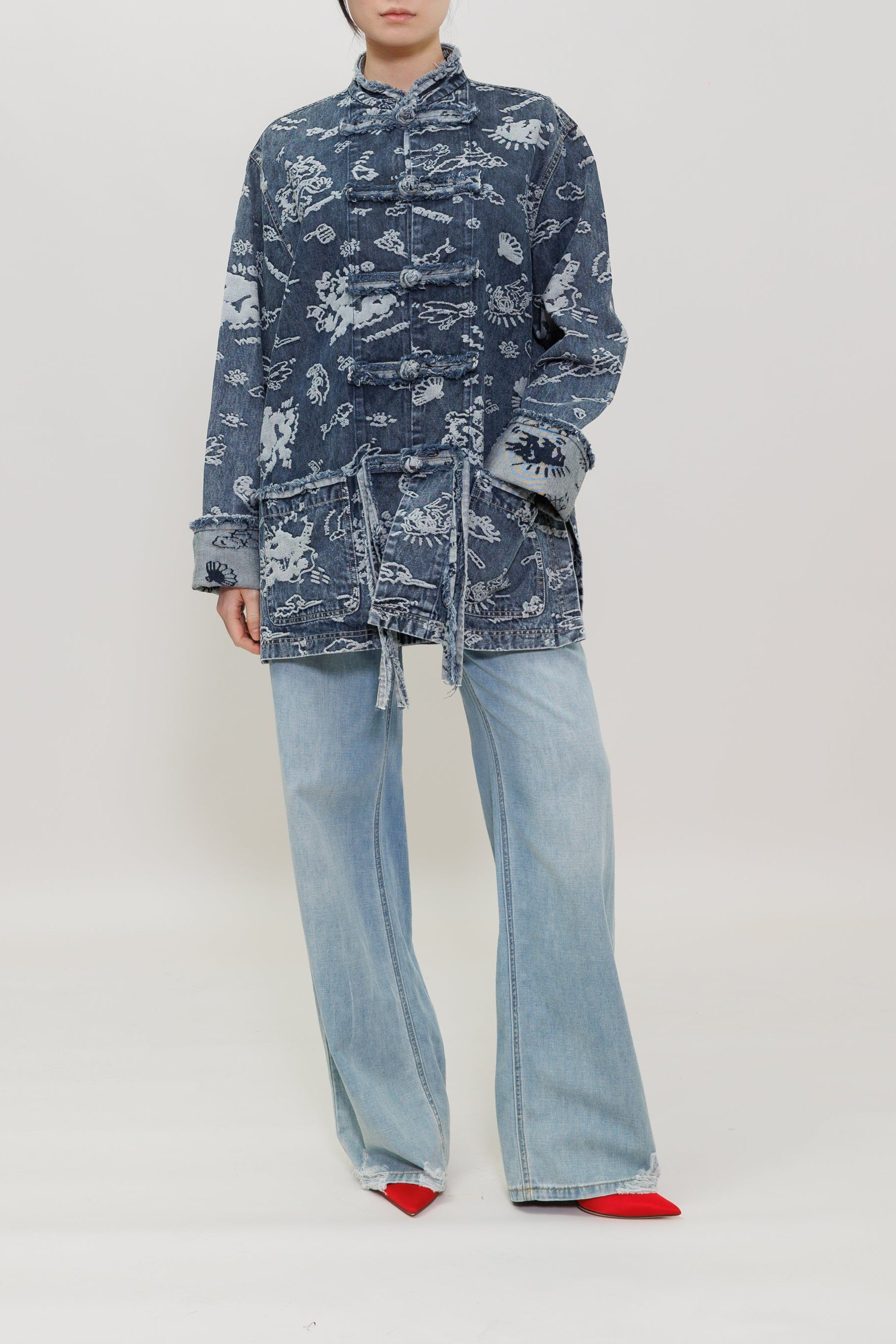 Graffiti Dragon Jacquard Kung Fu Jacket
