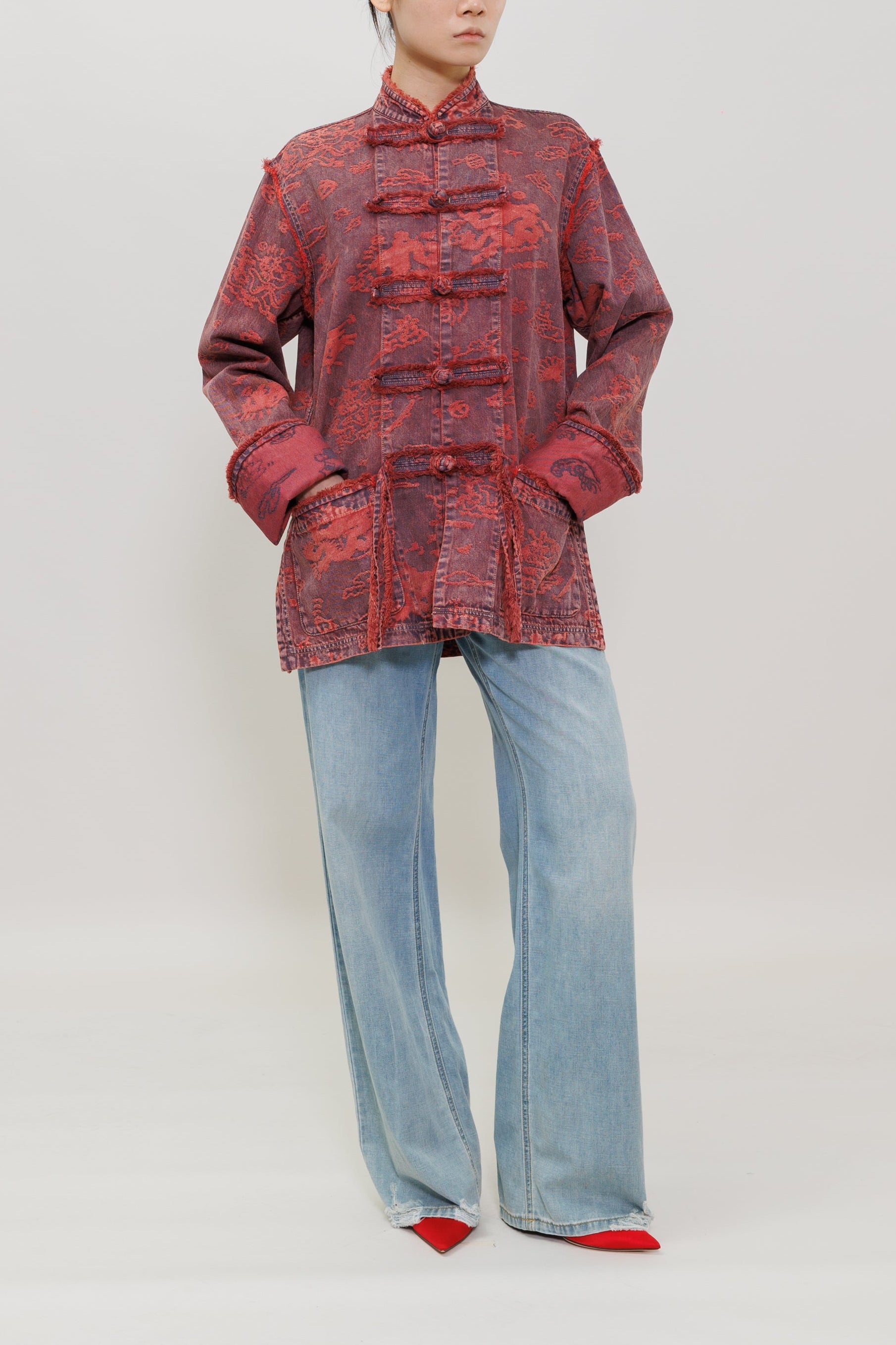 Graffiti Dragon Jacquard Kung Fu Jacket