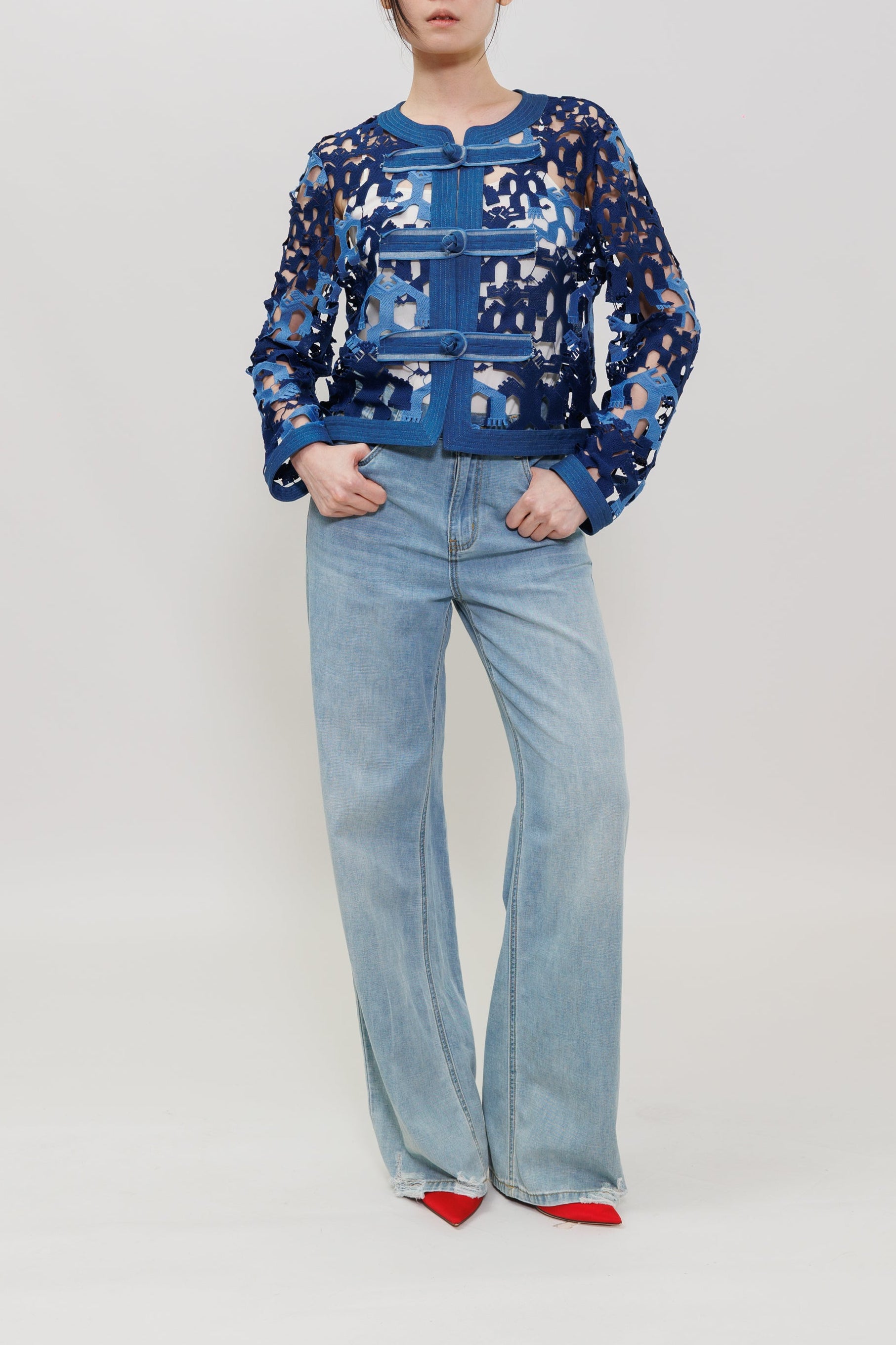 Hercules Lace Cropped Jacket