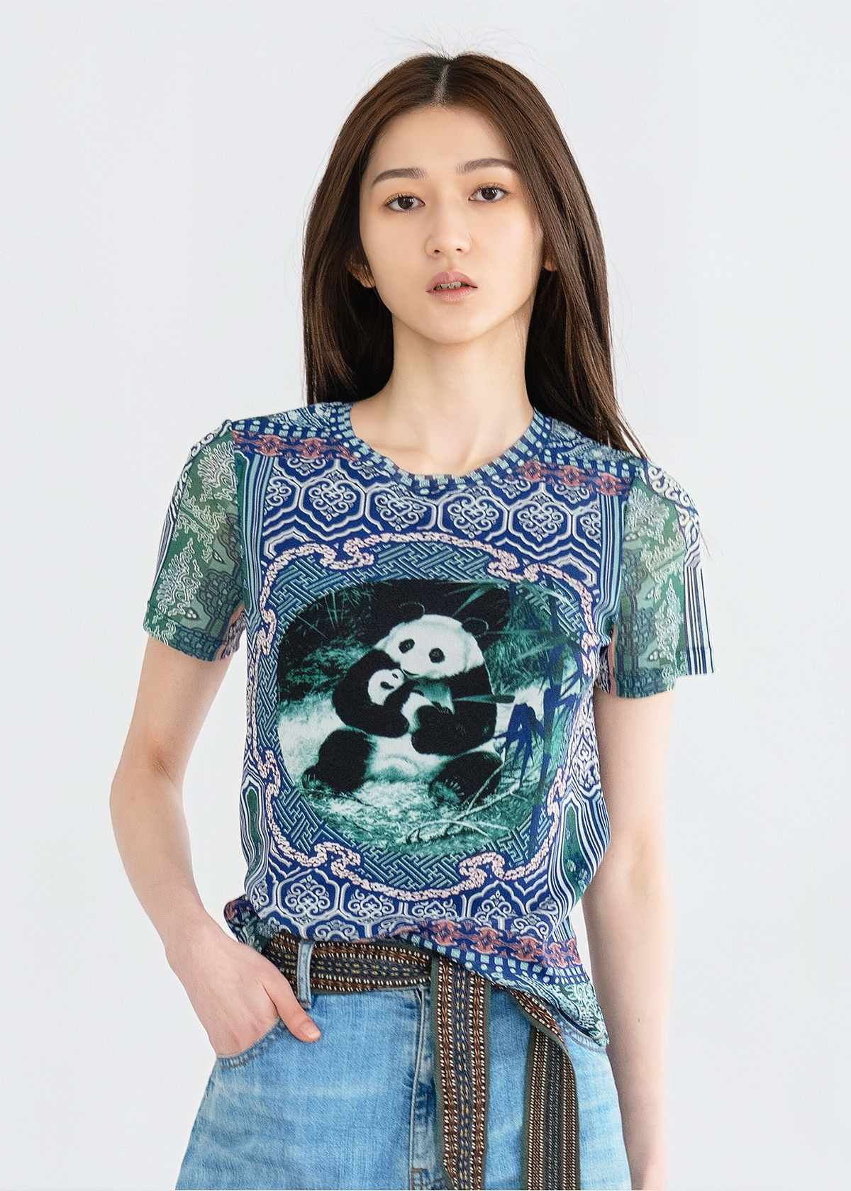 PANDA REVIVAL 2025 ST NETTING TOP – Vivienne Tam Store PANDA REVIVAL 2025 ST NETTING TOP – Vivienne Tam Store