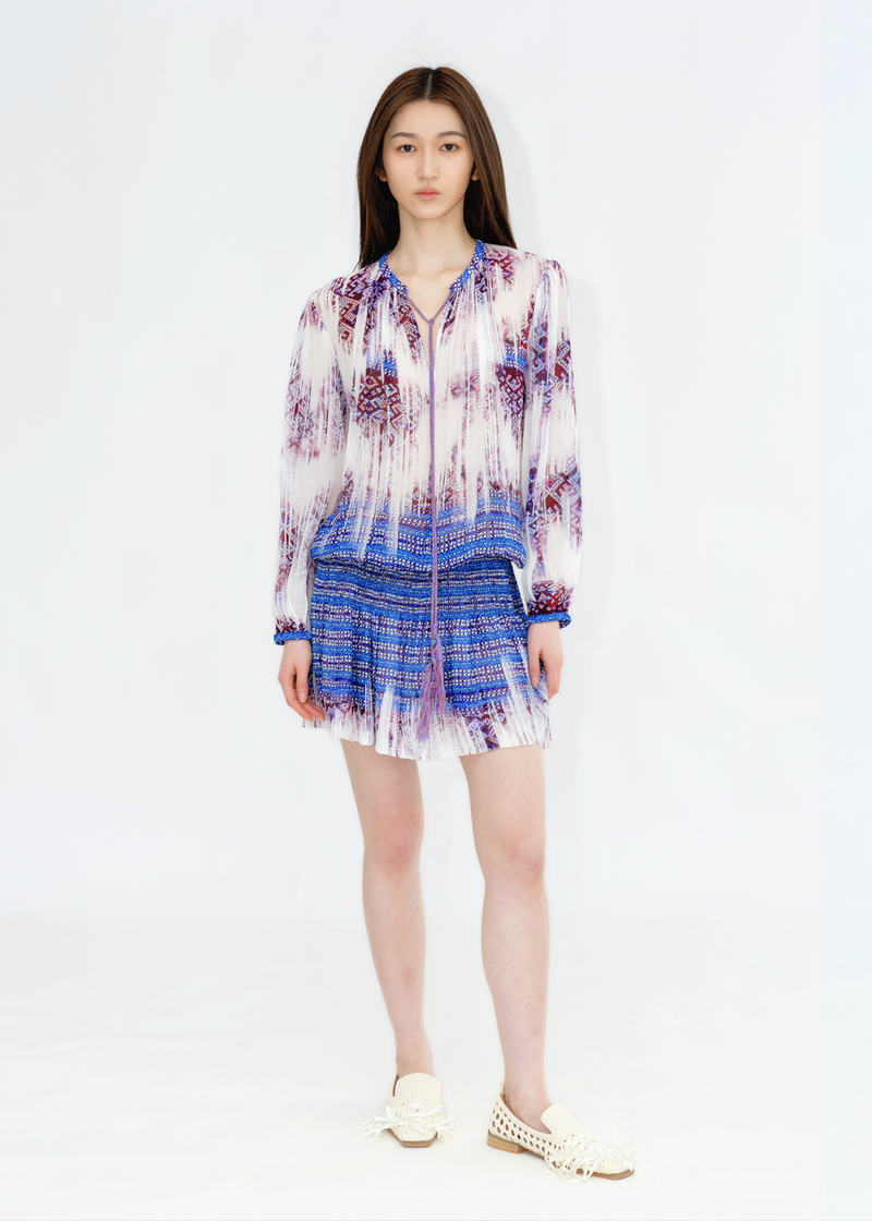 FADED LI BROCADE PRINT DRESS