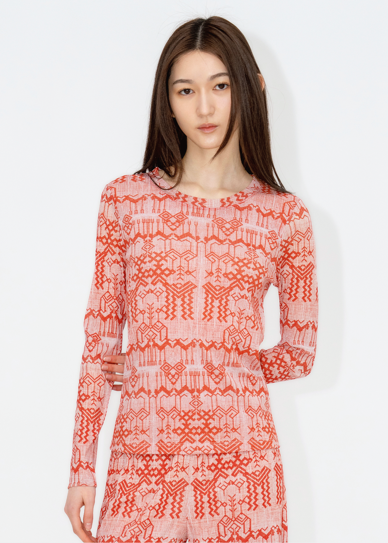 Vivienne Tam 花柄ラップスタイル長袖トップス VIVIENNE TAM 花柄 長袖トップス サイズ0