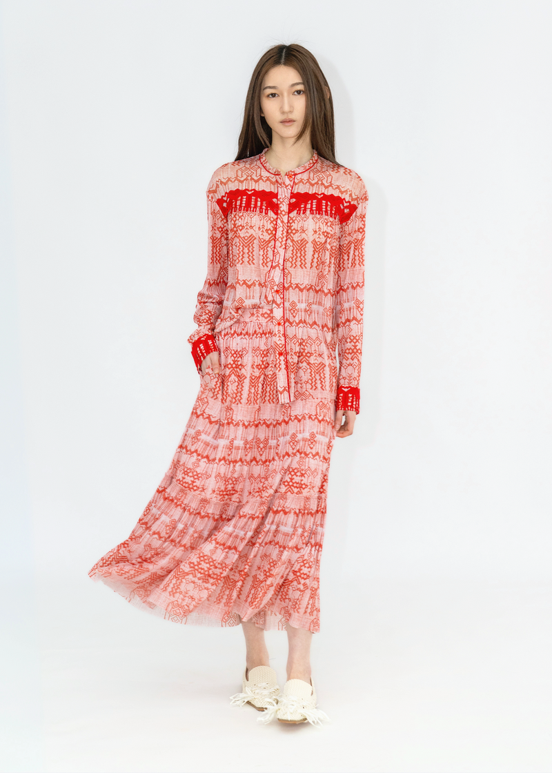 DEER PRINT LONG SKIRT
