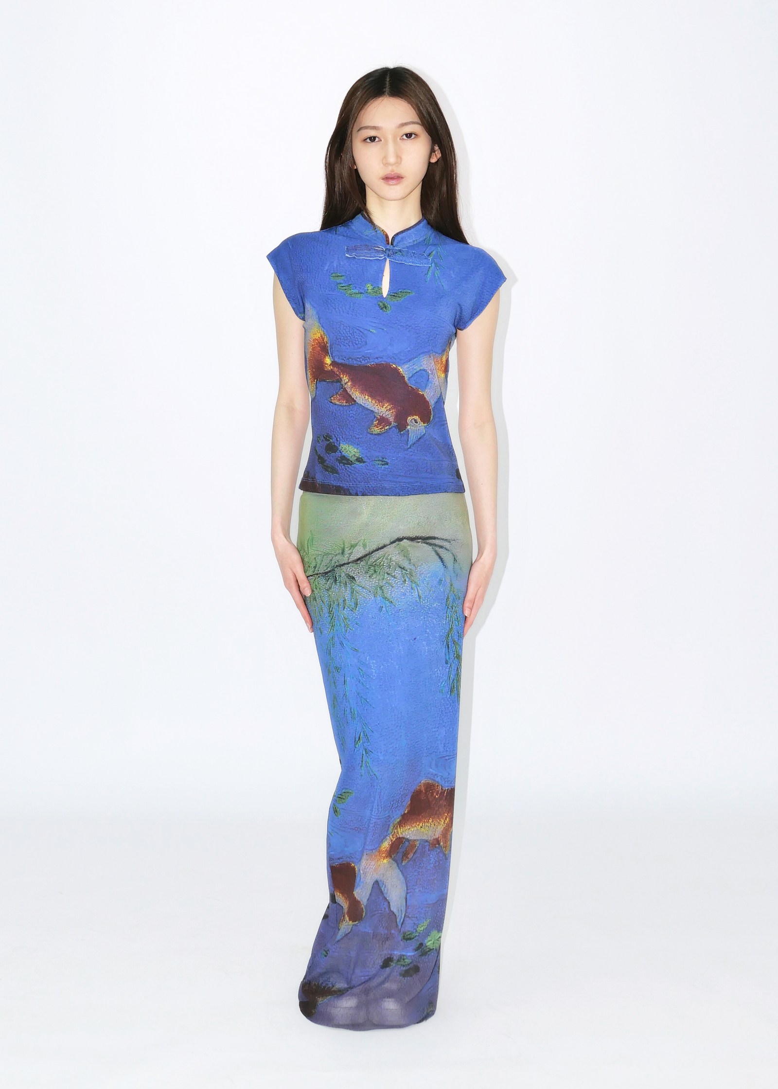 GOLDFISH REVIVAL 2025 NETTING LONG SKIRT – Vivienne Tam Store