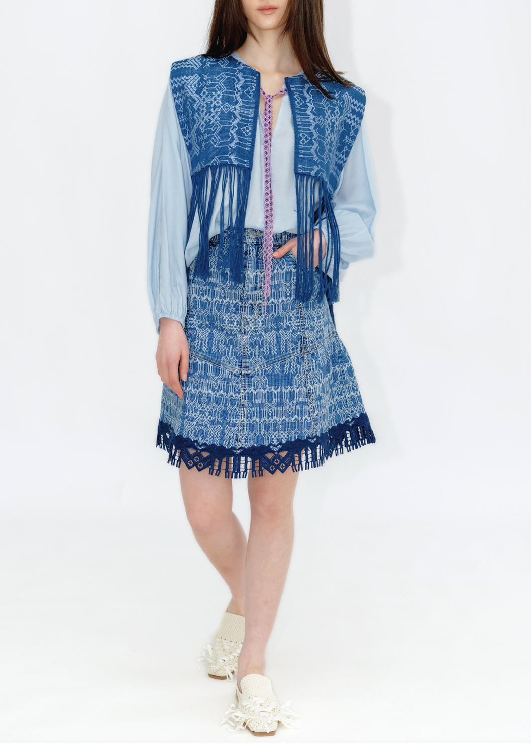 DEER DENIM MINI SKIRT