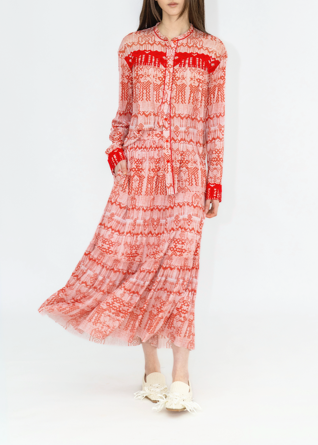 DEER PRINT LONG SKIRT