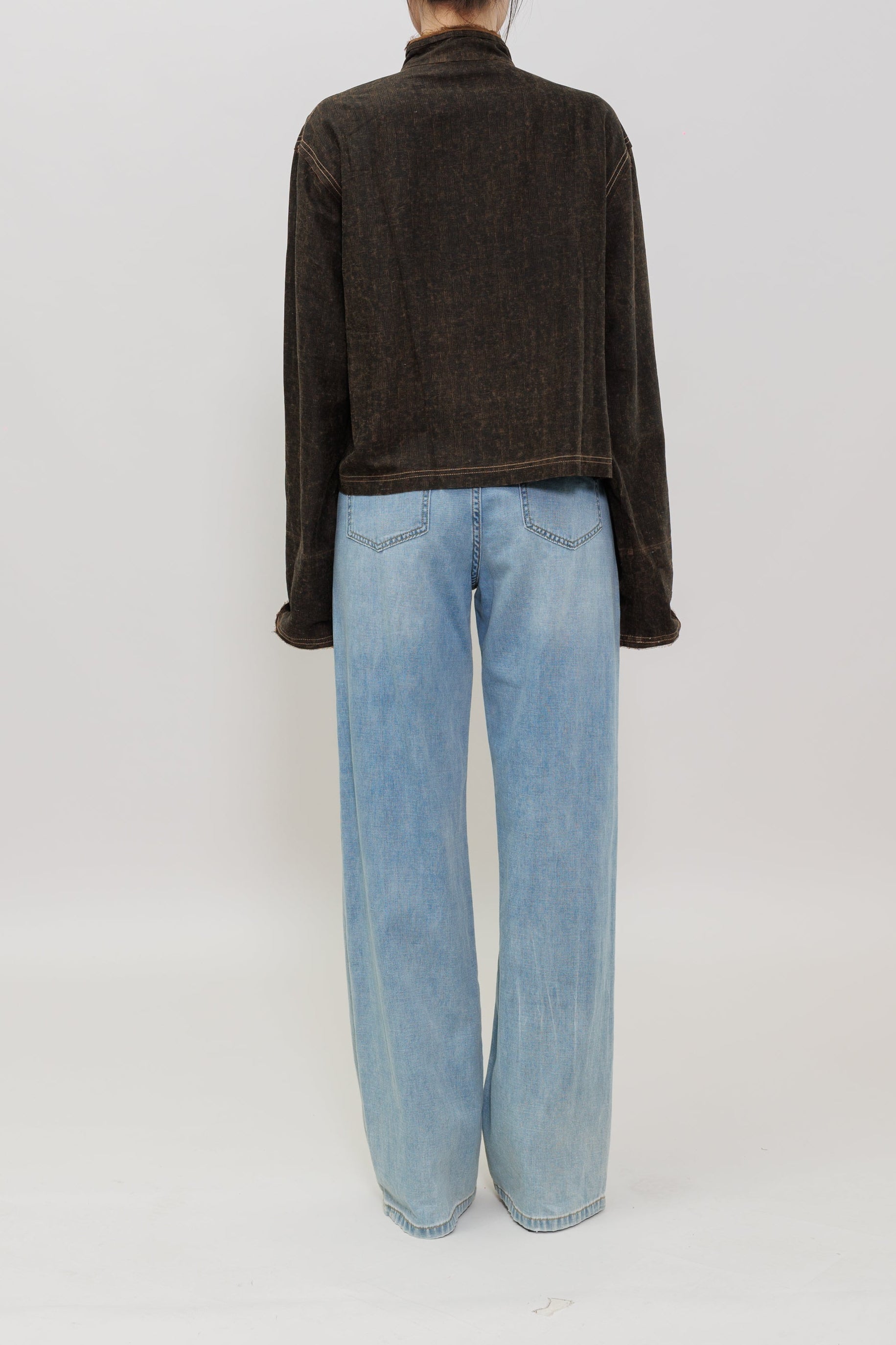 Mud Silk Cropped Kung Fu Jacket