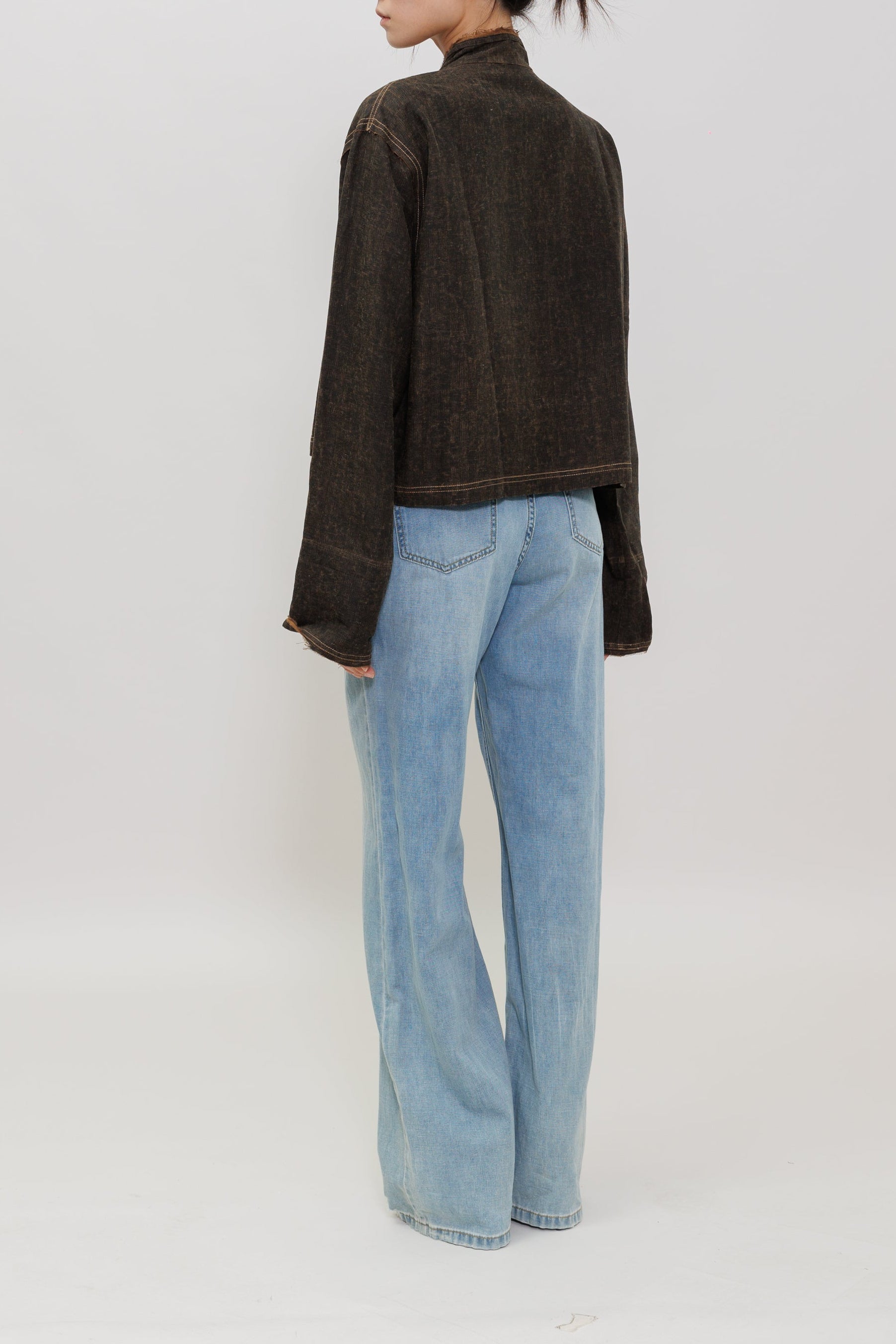 Mud Silk Cropped Kung Fu Jacket