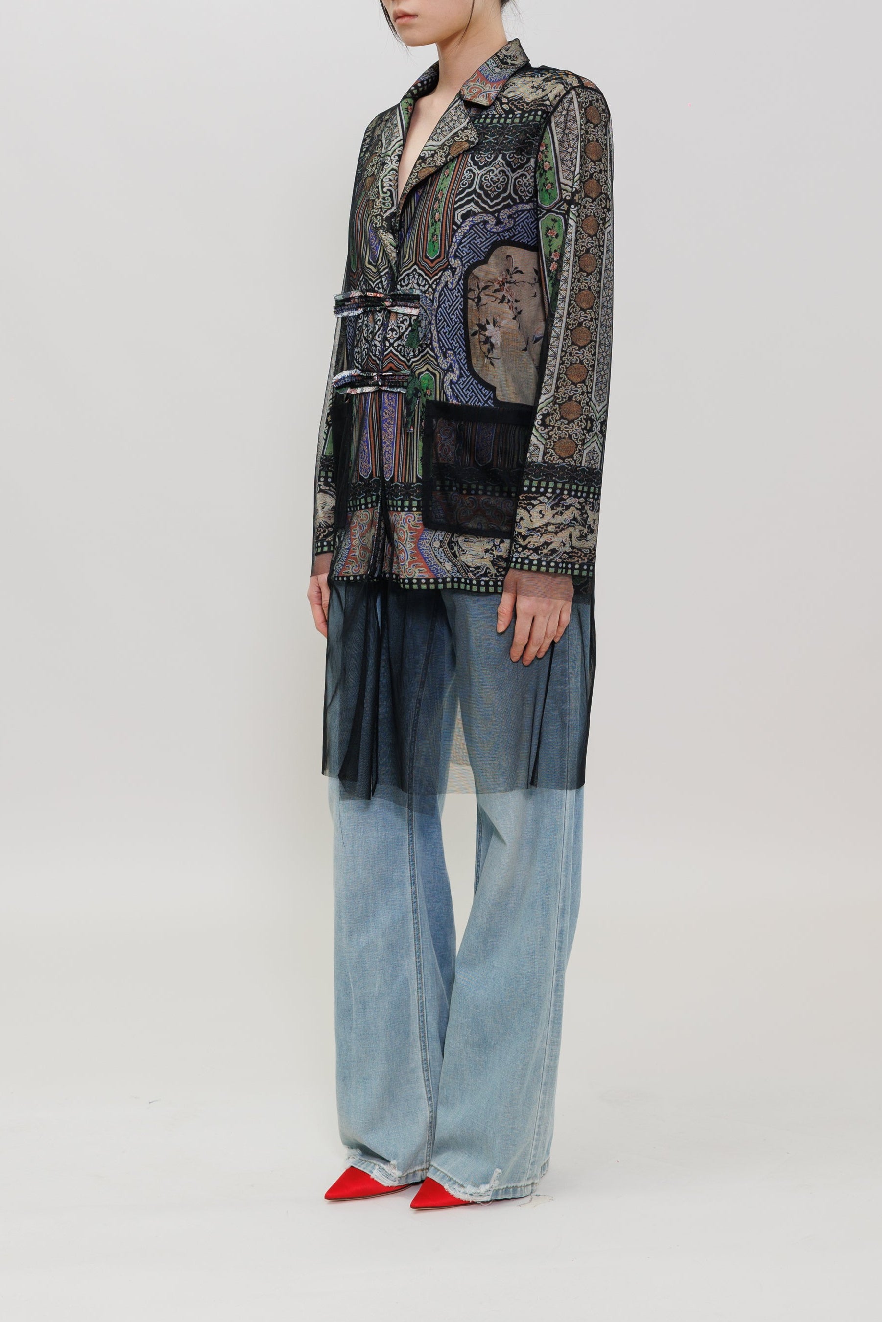 Palace Bird Mesh Overlay Jacket