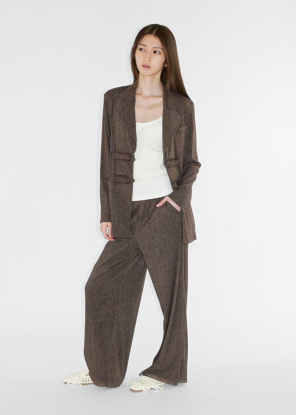 HERRBONE CHINESE BUTTON BLAZER