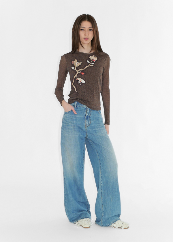 HERRBONE APPLIQUE TOP