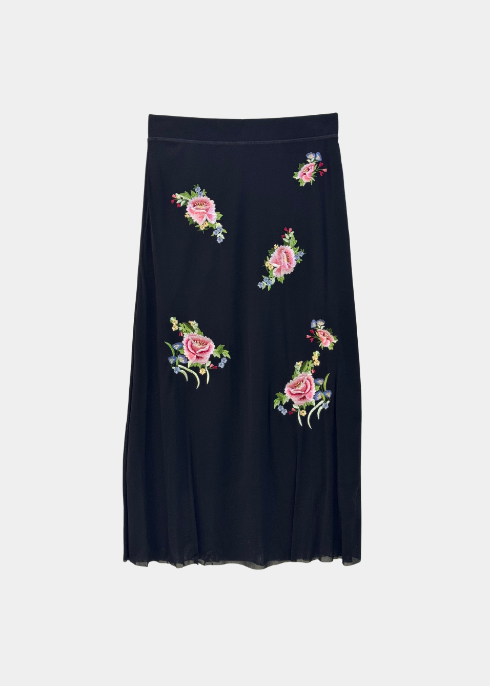 MULTI FLOWER EMB REVIVAL SKIRT