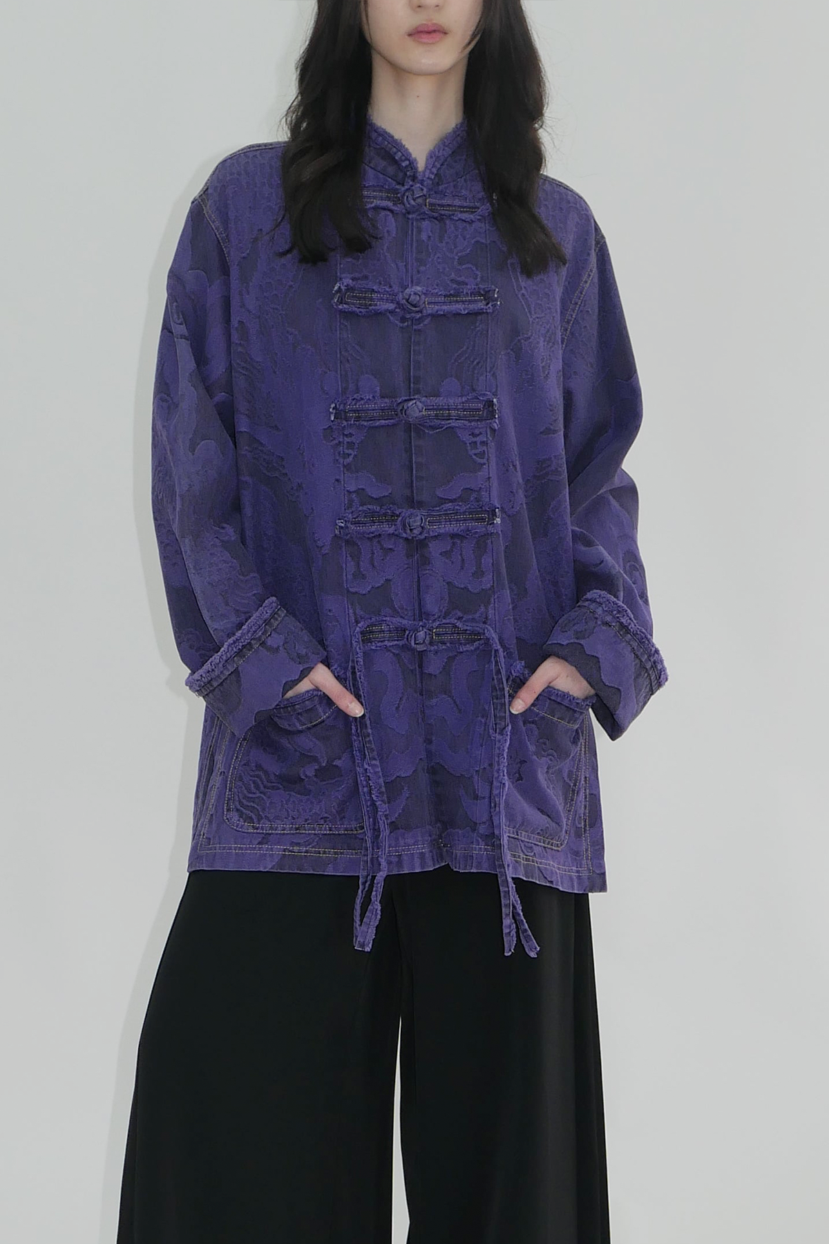 Giant Dragon Denim Jacquard Kung Fu Jacket