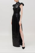 Sequin With Pankou Qipao Dress