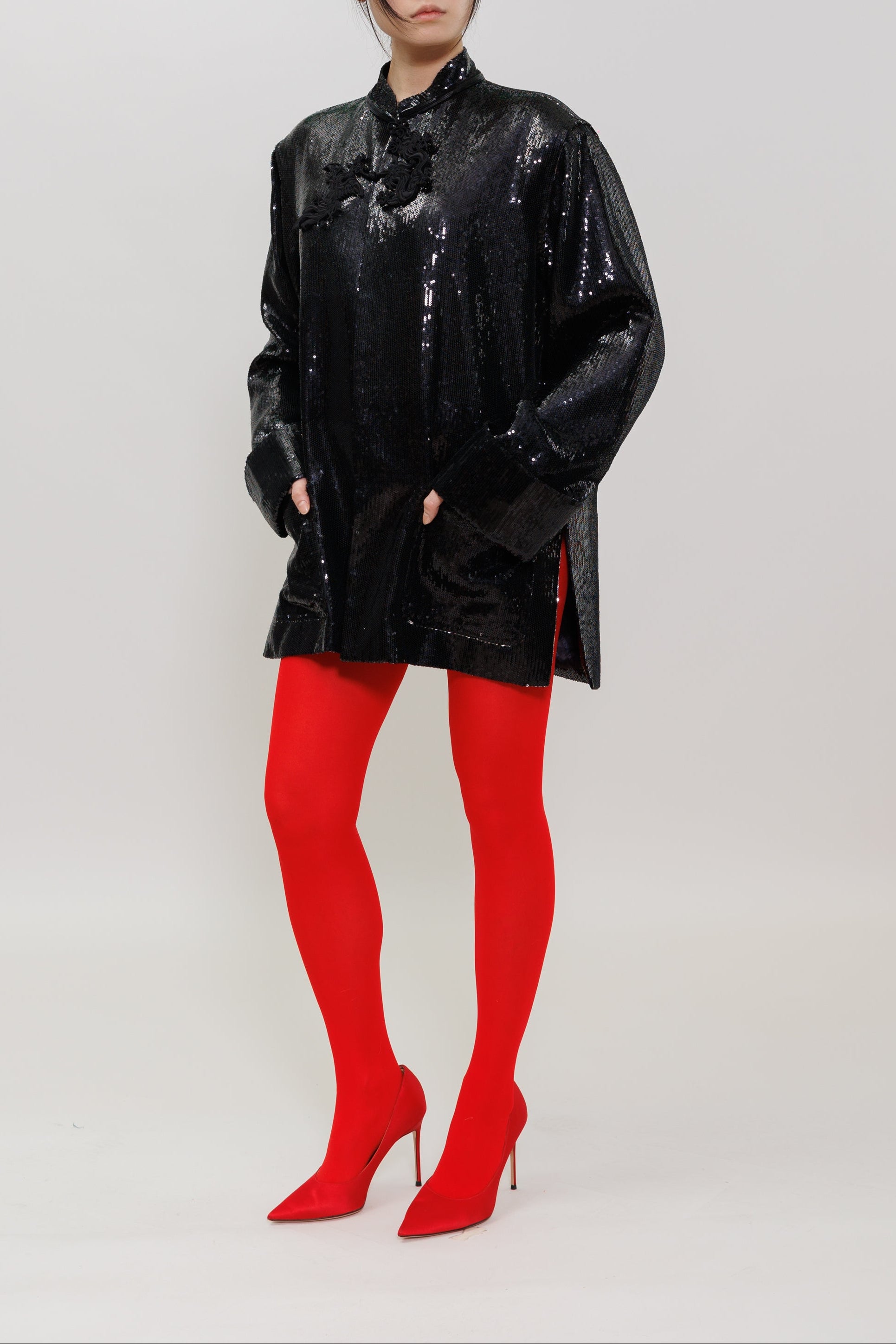 Sequin With Pankou Qipao Jacket
