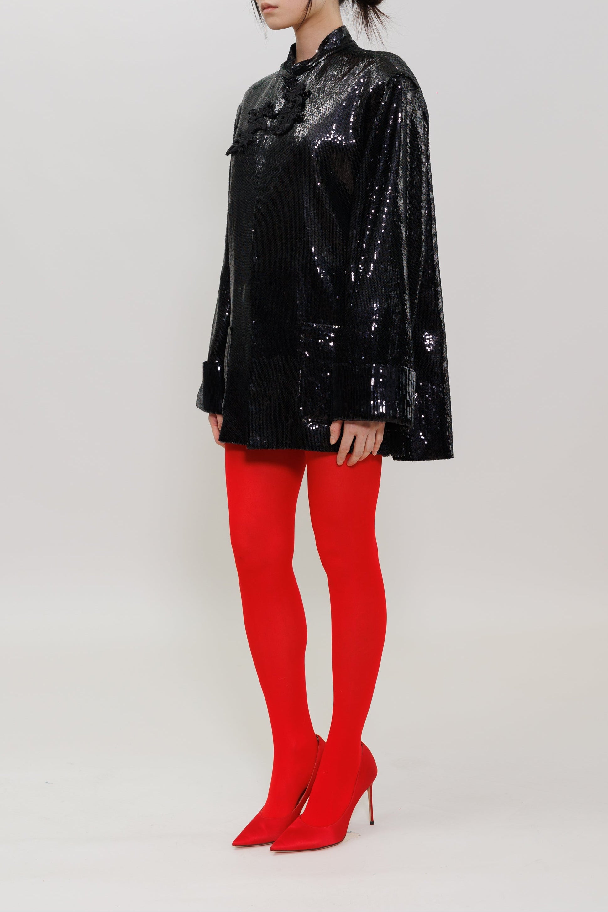 Sequin With Pankou Qipao Jacket