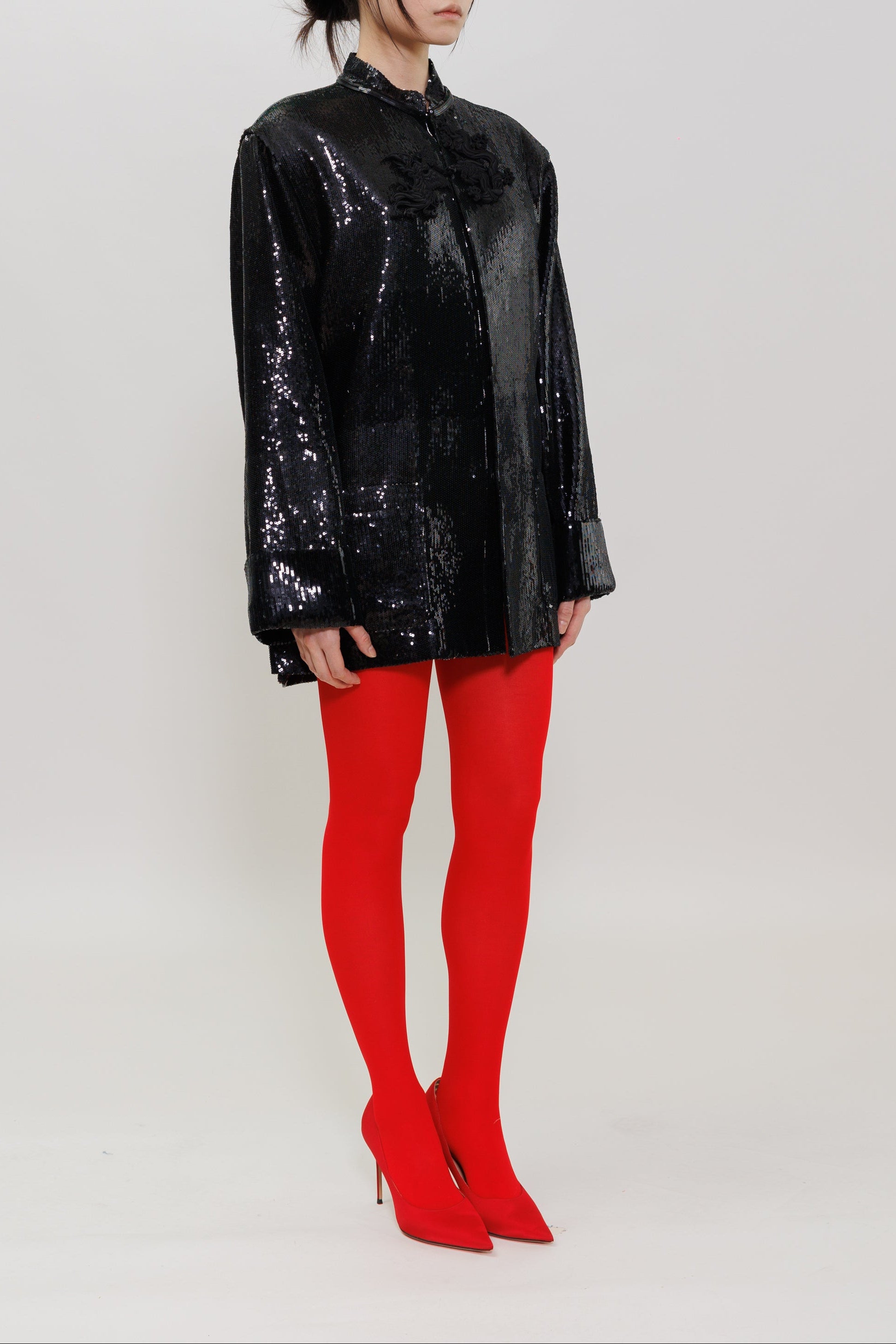 Sequin With Pankou Qipao Jacket